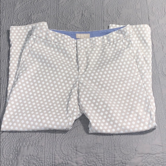 Banana Republic Cream & White Polka Dot Dress Pant - Picture 2 of 8